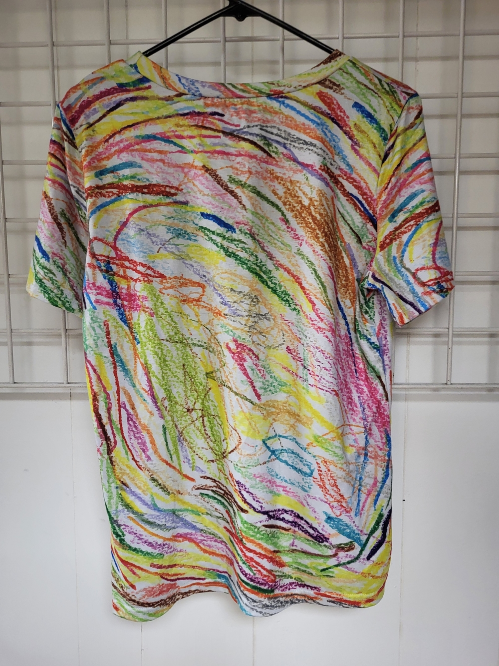"Broken Crayons Still Color" Multicolor Short Sleeve Tee, Medium - Picture 4 of 6
